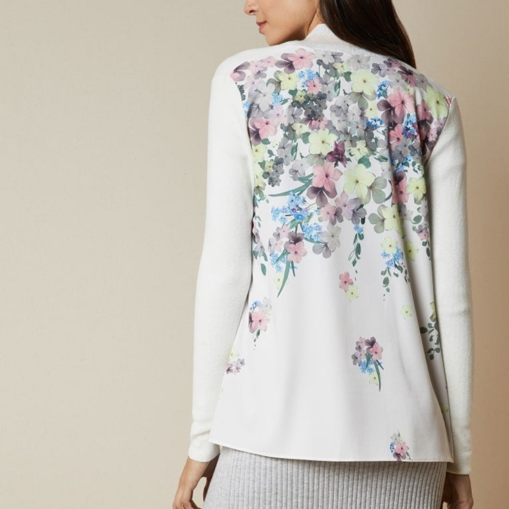 Ted Baker Mmayia Pergola Printed-Back Cardigan | TED 4, US LARGE